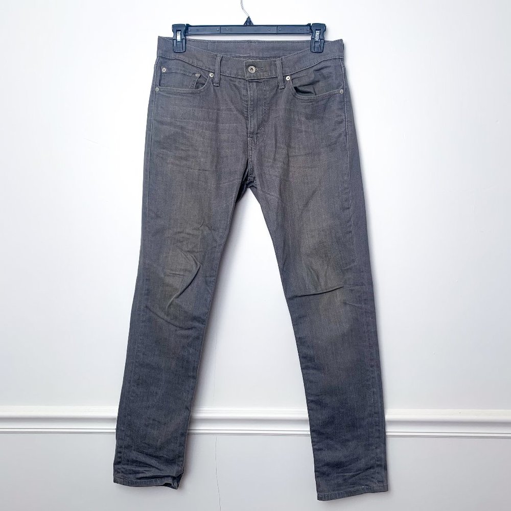Levi's 511 Slim Fit Grey Wash Jeans Men's Size 33x32 Casual Denim Stretch